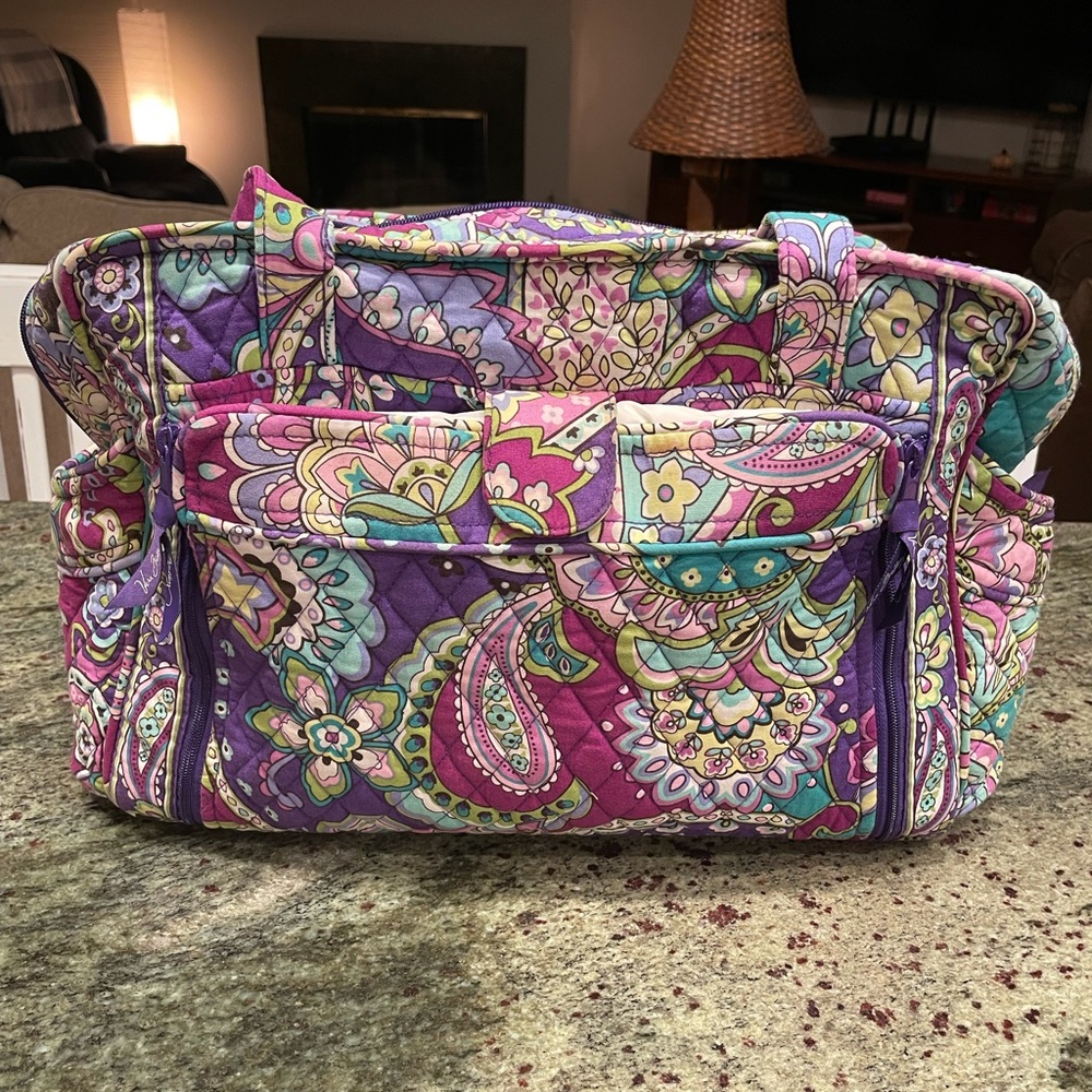 Like New Retired Vera Bradley Purple Diaper Bag